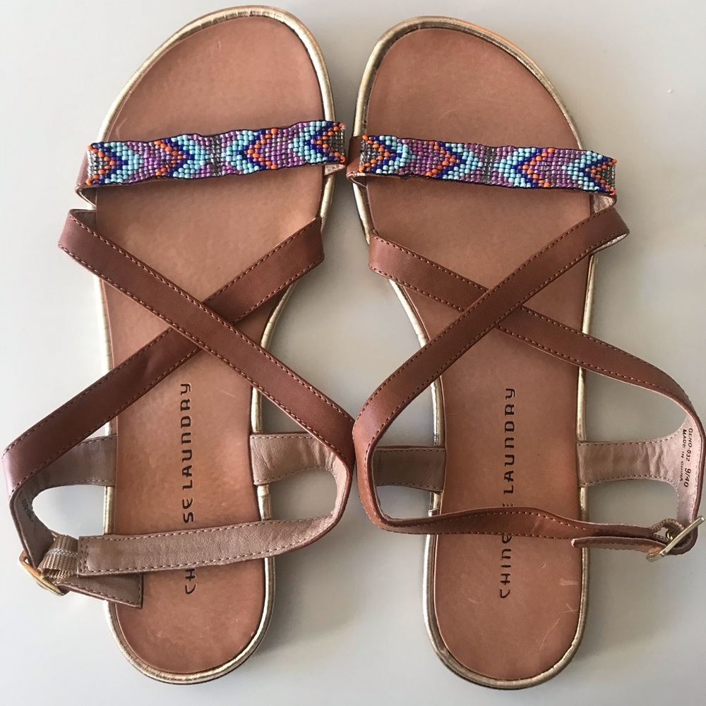NEW Chinese laundry beaded sandals, no sign of wear